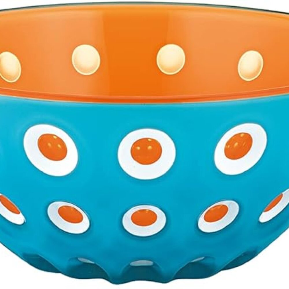 Guzzini Le Murrine Set of 2 Bowl 12cm, Blue/Orange. Made in Italy